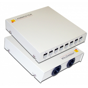 Кросс оптический LANMASTER настенный, металлический, на 8 SC адаптеров